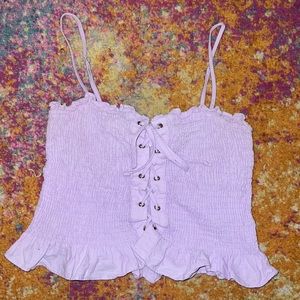 Cotton Candy LA Women’s Medium Purple Corset Crop Top